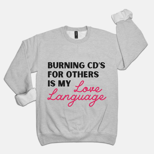 Gray Love Language Crew Neck