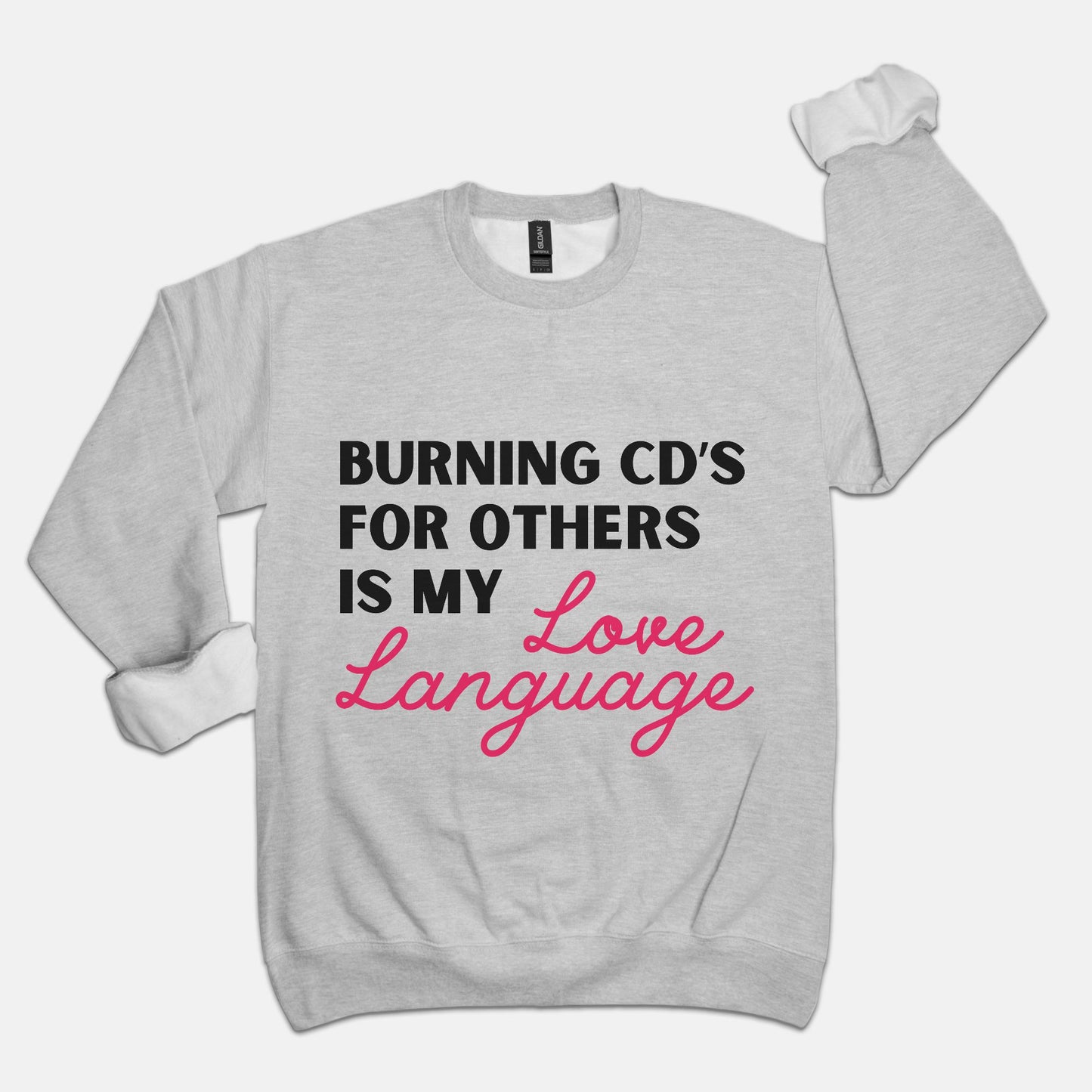 Gray Love Language Crew Neck