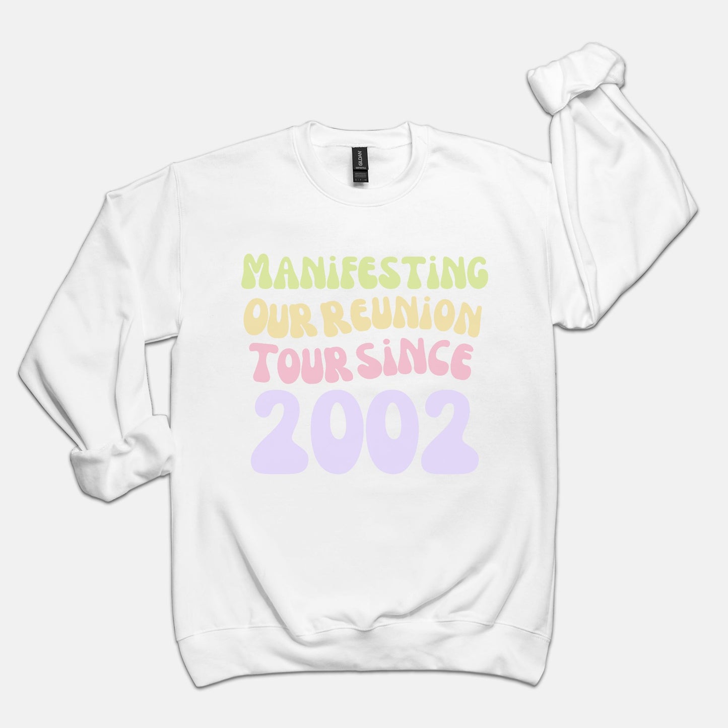 White & Pastel Reunion Tour Crewneck