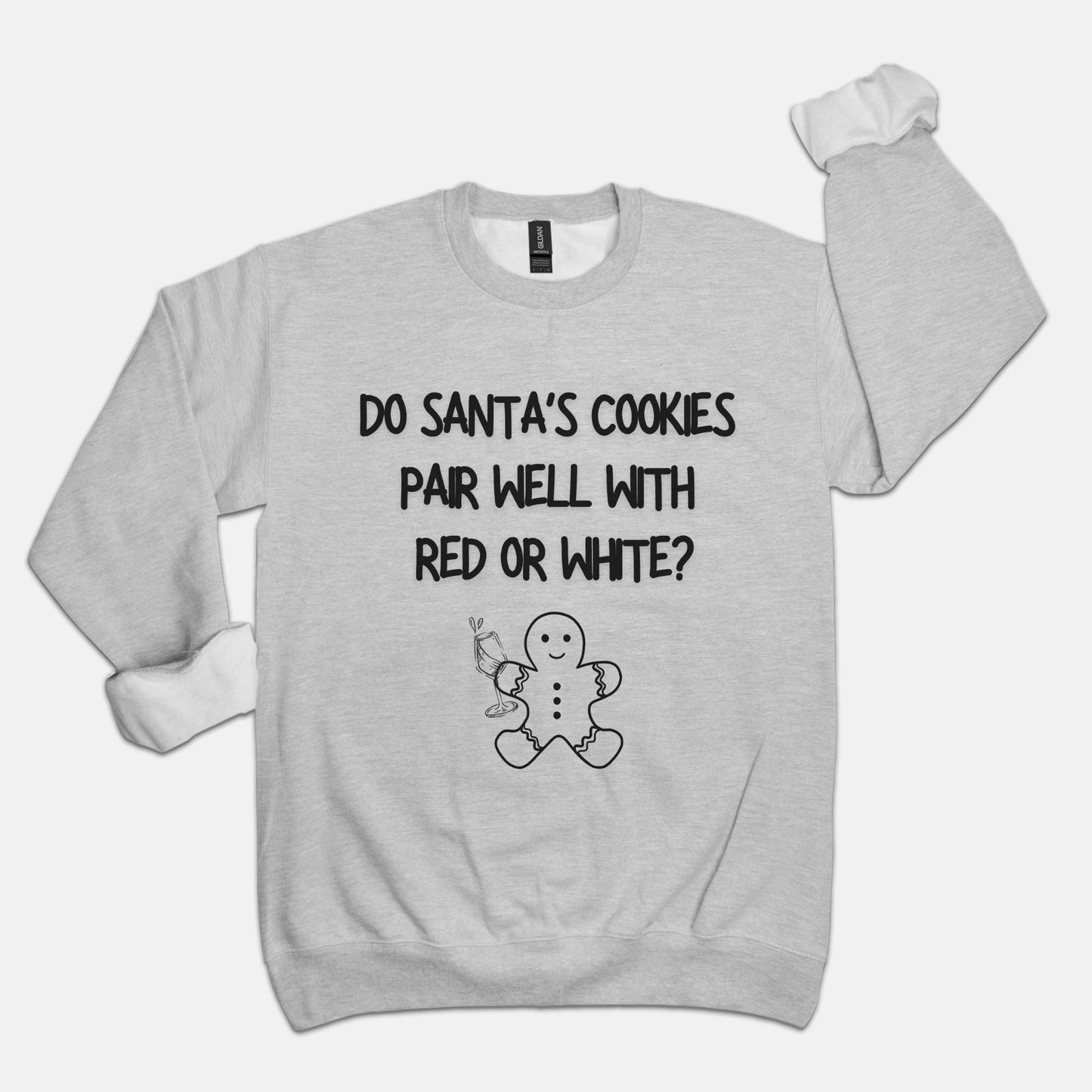 Gray Santa’s Cookies Crewneck